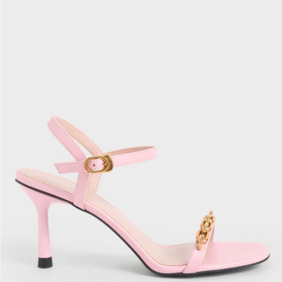 Pink Chained Link Heeled Sandals from Charles & Keith! - Picture 6 of 6